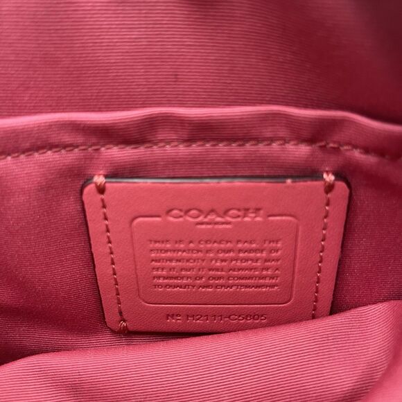 NWT Coach Pebbled Leather Jes Crossbody C5805 Strawberry Haze Pink Gold - Picture 9 of 11